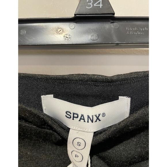 NWT SPANXsmooth Ponte Wrap Mini Skirt with Built-in Short Charcoal Heather Small - Picture 4 of 6